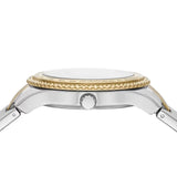 Fossil Stella Sport Multifunction Silver Dial Two Tone Steel Strap Watch for Women - ES5107 Buy Now By Fossil