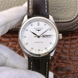Longines Master Collection Automatic 38.5mm Silver Diamond Dial Brown Leather Strap Watch for Men - L2.755.4.77.3 Buy Now By Longines