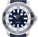 Breitling Superocean Automatic 44 Blue Dial Blue Rubber Strap Watch for Men - A17376211C1S1 Buy Now By Breitling