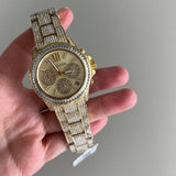 Michael Kors Everest Chronograph Crystals Gold Dial Gold Steel Strap Watch For Women - MK7254 Buy Now By Michael Kors