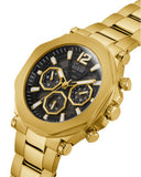 Guess Edge Chronograph Black Dial Gold Steel Strap Watch For Men - GW0539G2 Buy Now By Guess