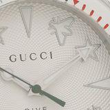 Gucci Dive Quartz White Dial White Rubber Strap Watch For Men - YA136337 Buy Now By Gucci