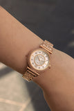 Guess Muse Quartz Silver Dial Rose Gold Steel Strap Watch For Women - W1008L3 Buy Now By Guess