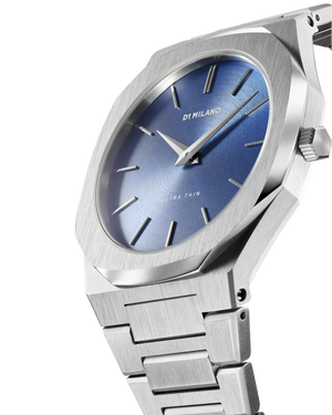 D1 Milano Ultra Thin Blue Dial Silver Steel Watch for Men - D1-UTBJ03 Authentic Buy Shop Now