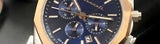 Maserati Stile Chronograph Blue Dial Rose Gold Two Tone Strap Watch For Men - R8873642002 Buy Now By Maserati