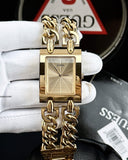 Guess Mod Heavy Metal Gold Dial Gold Steel Strap Watch For Women - W1117L2 Buy Now By Guess