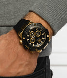Guess Navigator Chronograph Black Dial Black Rubber Strap Watch for Men - GW0264G3 Buy Now By Guess