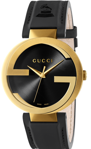 Gucci Interlocking Special Edition Grammy Black Dial Black Leather Strap Watch For Men - YA133208 Buy Now By Gucci