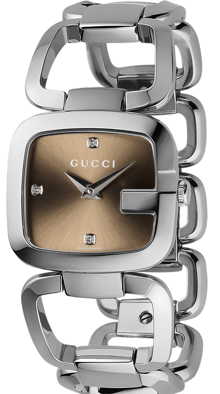 Gucci G Gucci Brown Dial Silver Steel Strap Watch For Women - YA125401 Buy Now By Gucci