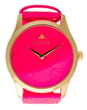 Gucci G Timeless Quartz Pink Dial Pink Leather Strap Watch For Women - YA1264115 Buy Now By Gucci