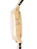 Gucci G Timeless Skeleton 16K Gold Mother of Pearl Dial Pink Leather Strap Watch For Women - YA1264110 Buy Now By Gucci