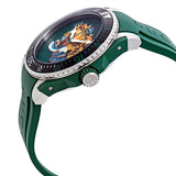 Gucci Dive Tiger Green Dial Green Rubber Strap Watch For Men - YA136316 Buy Now By Gucci