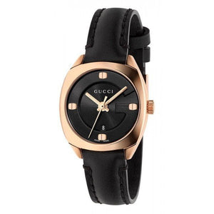 Gucci GG2570 Quartz Black Dial Black Leather Strap Watch For Women - YA142509 Buy Now By Gucci