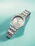 Guess Cosmo Diamonds Silver Dial Silver Steel Strap Watch For Women - GW0033L1 Buy Now By Guess