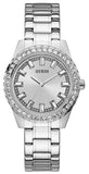 Guess Sparkler Diamonds Silver Dial Silver Steel Strap Watch for Women - GW0111L1 Buy Now By Guess