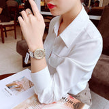 Guess Heiress Diamonds Gold Dial White Rubber Strap Watch for Women - GW0407L2 Buy Now By Guess