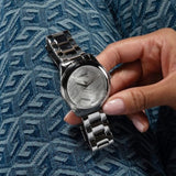 Guess Cubed Analog Silver Dial Silver Steel Strap Watch For Women - GW0606L1 Buy Now By Guess