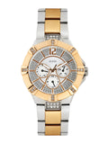 Guess Vista Analog Diamonds Silver Dial Two Tone Steel Strap Watch for Women - W0024L1 Buy Now By Guess