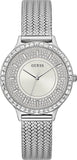 Guess Soiree Diamonds Silver Dial Silver Mesh Bracelet Watch for Women - GW0402L1 Buy Now By Guess