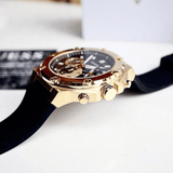 Guess Third Gear Multifunction Black Dial Black Rubber Strap Watch for Men - GW0334G2 Buy Now By Guess