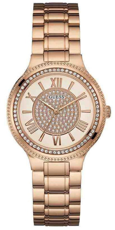 Guess Madison Diamonds White Dial Rose Gold Steel Strap Watch for Women - W0637L3 Buy Now By Guess
