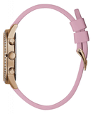 Guess Solar Rose Gold Dial Pink Rubber Strap Watch For Women - W1135L2 Buy Now By Guess