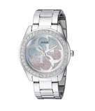 Guess G Twist Diamonds Silver Dial Silver Steel Strap Watch For Women - W1201L1 Buy Now By Guess