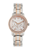 Guess Enchanting Diamonds Silver Dial Two Tone Steel Strap Watch for Women - W0305L3 Buy Now By Guess