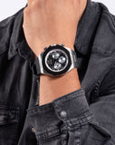 Guess Empire Chronograph Black Dial Black Silicon Strap Watch For Men - GW0583G1 Buy Now By Guess