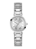 Guess Night Life Clear Silver Dial Silver Steel Strap Watch for Women - GW0470L1 Buy Now By Guess