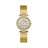 Guess Muse Crystals White Dial Rose Gold Steel Strap Watch For Women - W1008L2 Buy Now By Guess