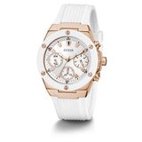 Guess Athena White Dial White Rubber Strap Watch For Women - GW0030L3 Buy Now By Guess