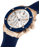 Guess Athena White Dial White Dial Blue Rubber Strap Watch For Women - GW0030L5 Buy Now By Guess