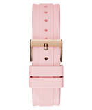 Guess Sparkling Chronograph Crystals Pink Dial Pink Silicone Strap Watch For Women - GW0032L4 Buy Now By Guess
