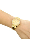 Guess Cosmo Diamonds Gold Dial Gold Steel Strap Watch For Women - GW0033L2 Buy Now By Guess