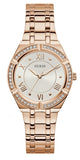 Guess Cosmo Diamonds Silver Dial Rose Gold Steel Strap Watch For Women - GW0033L3 Buy Now By Guess