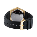 Guess Cosmo Diamonds Gold Dial Black Rubber Strap Watch for Women - GW0034L1 Buy Now By Guess