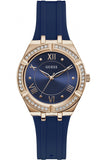 Guess Cosmo Diamonds Blue Blue Dial Blue Silicone Strap Watch for Women - GW0034L4 Buy Now By Guess