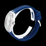 Guess Cosmo Diamonds Silver Dial Blue Rubber Strap Watch for Women - GW0034L5 Buy Now By Guess