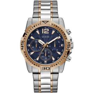 Guess Commander Chronograph Blue Dial Two Tone Steel Strap Watch for Men - GW0056G5 Buy Now By Guess