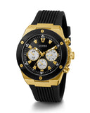 Guess Poseidon Chronograph Black Dial Black Rubber Strap Watch for Men - GW0057G1 Buy Now By Guess
