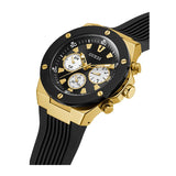 Guess Poseidon Chronograph Black Dial Black Rubber Strap Watch for Men - GW0057G1 Buy Now By Guess