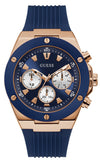 Guess Poseidon Blue Dial Blue Rubber Strap Watch for Men - GW0057G2 Buy Now By Guess