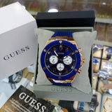 Guess Poseidon Blue Dial Blue Rubber Strap Watch for Men - GW0057G2 Buy Now By Guess