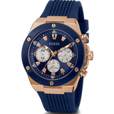 Guess Poseidon Blue Dial Blue Rubber Strap Watch for Men - GW0057G2 Buy Now By Guess