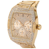 Guess Phoenix Multifunction Crystals Gold Dial Gold Steel Strap Watch For Men - GW0094G2 Buy Now By Guess