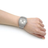 Guess Raven Diamonds Silver Dial Silver Steel Strap Watch for Women - GW0104L1 Buy Now By Guess