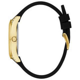 Guess Clarity Gold Dial Black Silicone Strap Watch for Women - GW0109L1 Buy Now By Guess