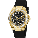 Guess Venus Diamonds Black Dial Black Rubber Strap Watch for Women - GW0118L1 Buy Now By Guess