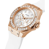 Guess Venus Diamonds White Dial White Rubber Strap Watch for Women - GW0118L4 Buy Now By Guess